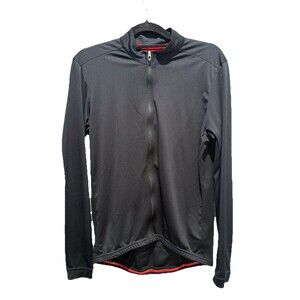 Specialized Men’s Large Black Long Sleeve Cycling Jersey Zip Up Pockets Biking